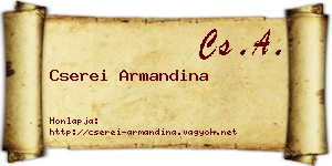 Cserei Armandina névjegykártya